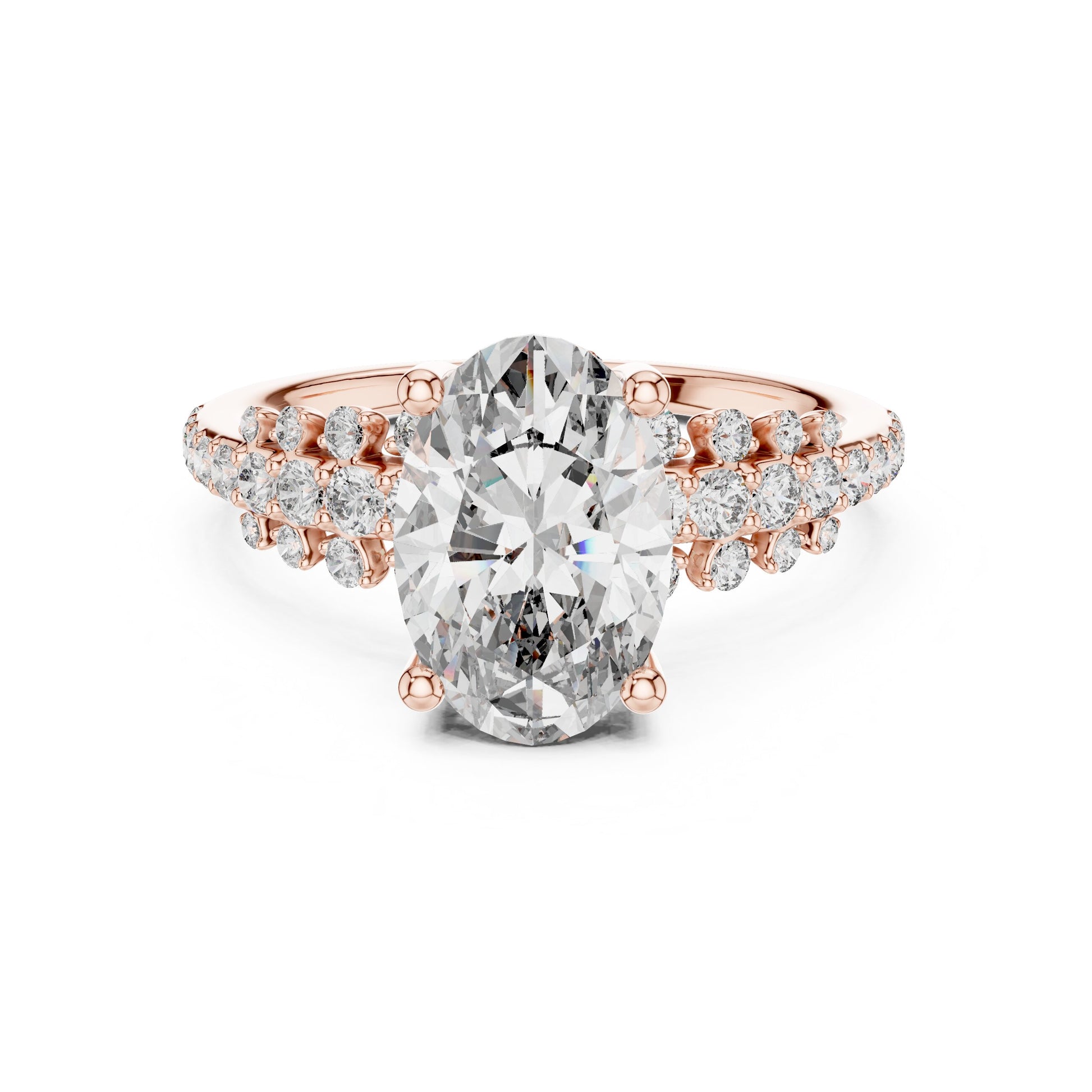 Mixed Shape Lab Grown Diamond Halo Ring