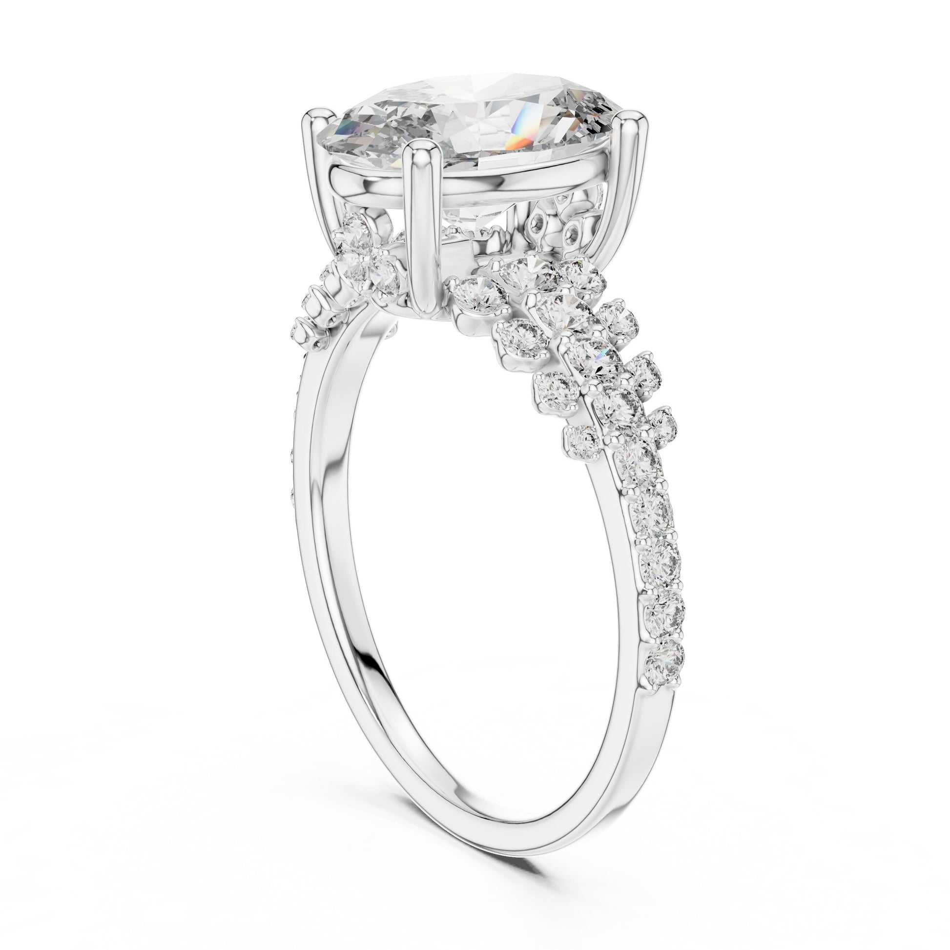 Mixed Shape Lab Grown Diamond Halo Ring