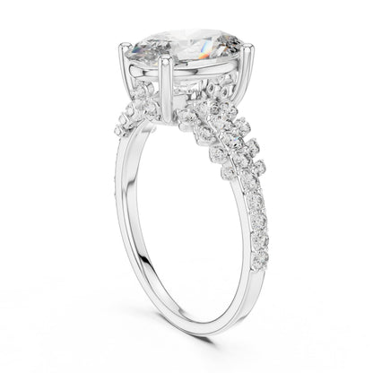 Mixed Shape Lab Grown Diamond Halo Ring