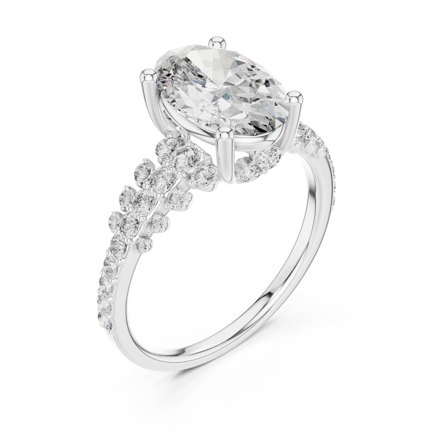 Mixed Shape Lab Grown Diamond Halo Ring
