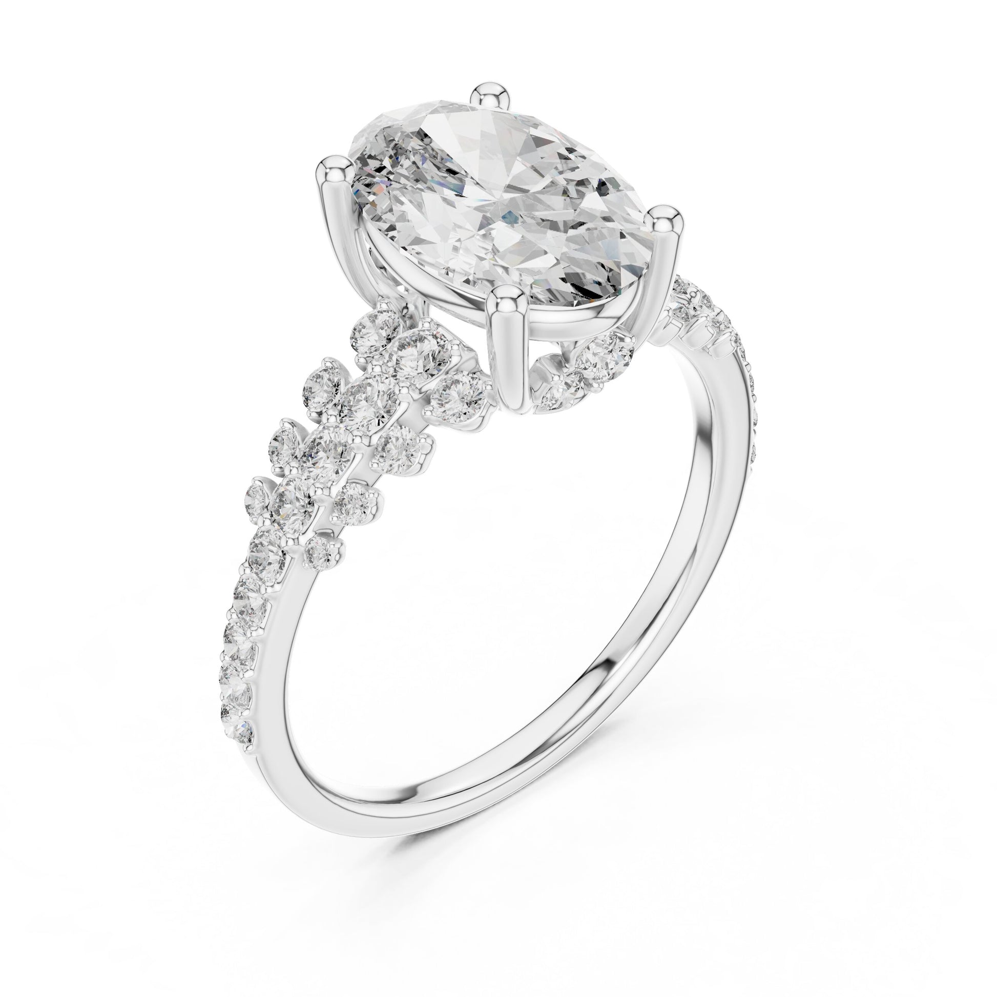 Mixed Shape Lab Grown Diamond Halo Ring