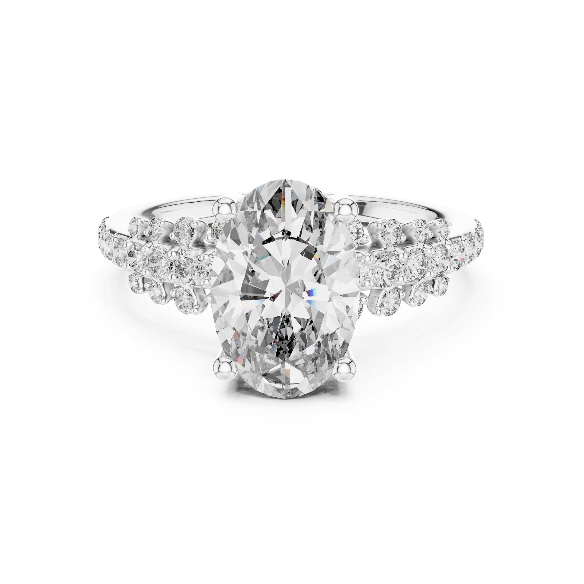 Mixed Shape Lab Grown Diamond Halo Ring