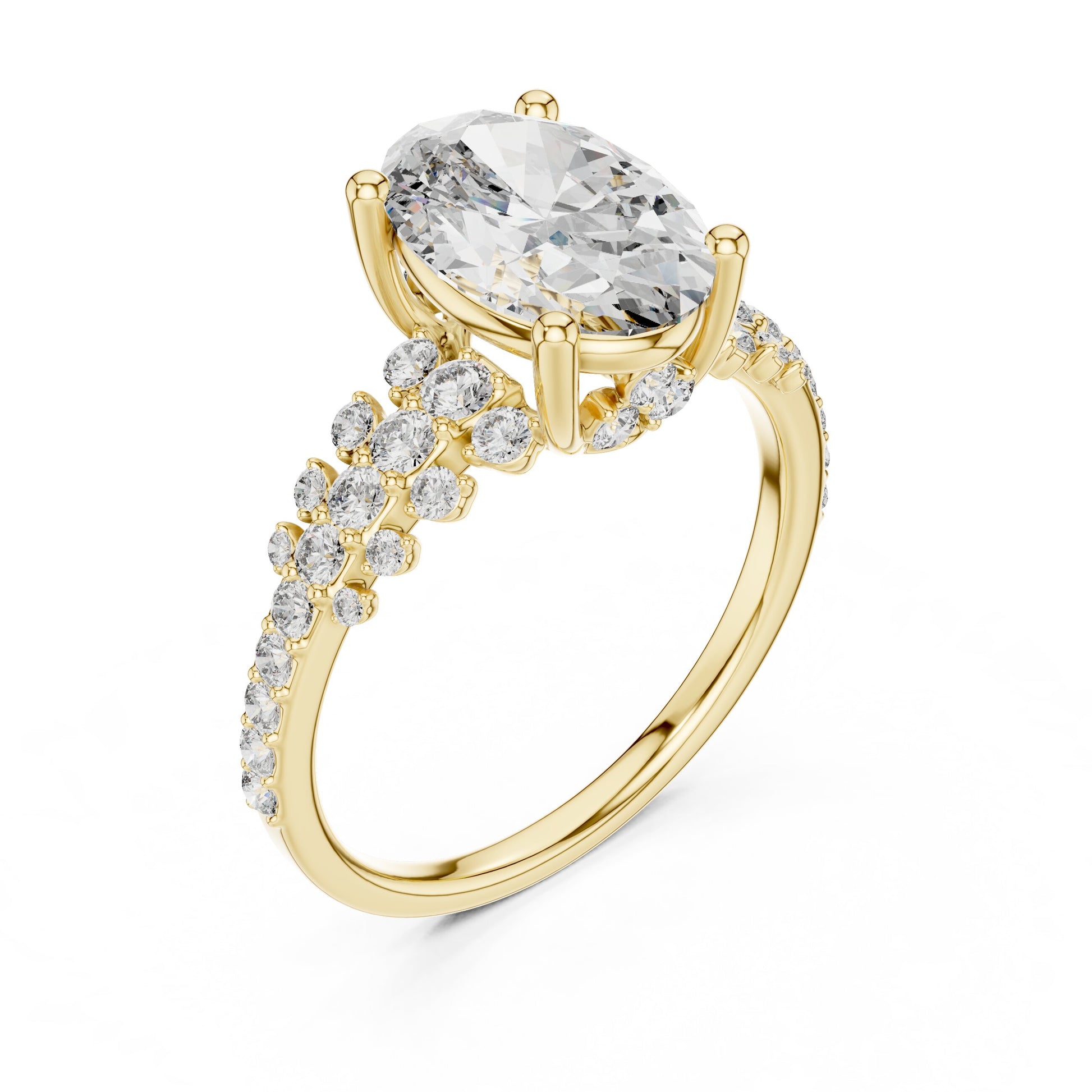 Mixed Shape Lab Grown Diamond Halo Ring