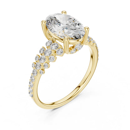 Mixed Shape Lab Grown Diamond Halo Ring