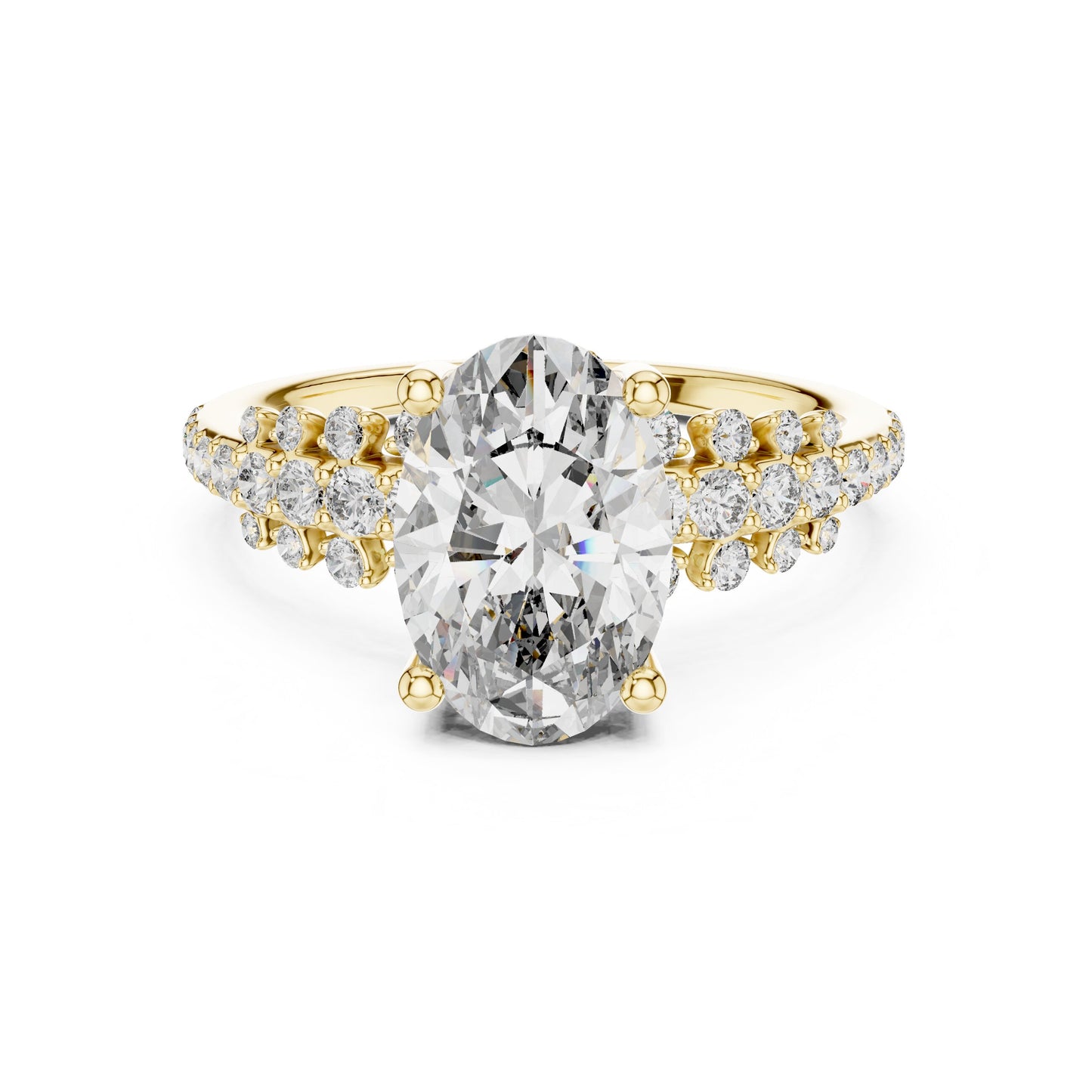 Mixed Shape Lab Grown Diamond Halo Ring