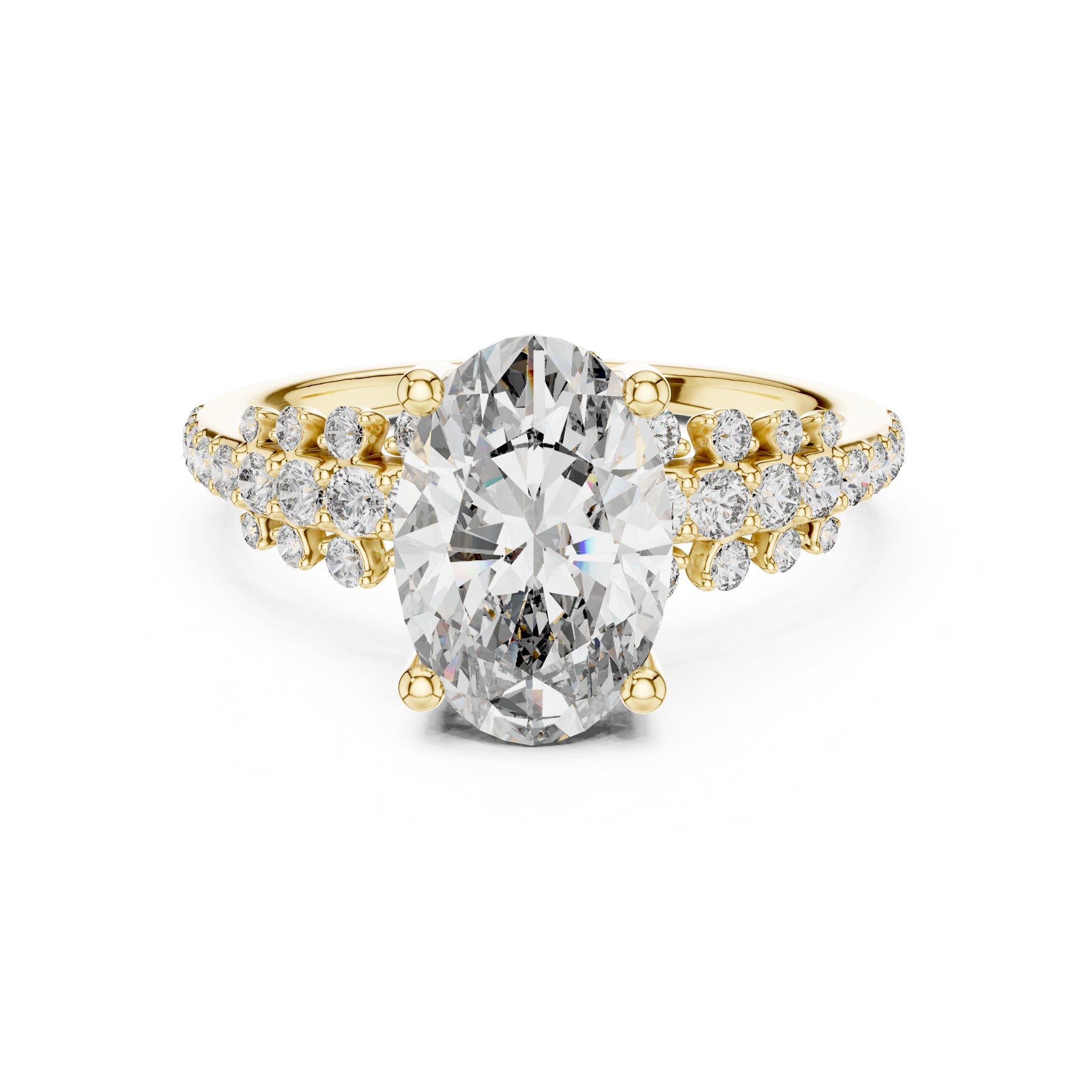 Mixed Shape Lab Grown Diamond Halo Ring