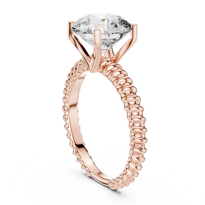 Round Pave Lab Grown Diamond Ring
