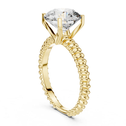 Round Pave Lab Grown Diamond Ring