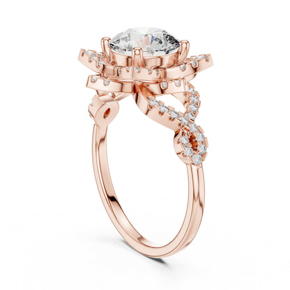 Round Halo Lab Grown Diamond Ring