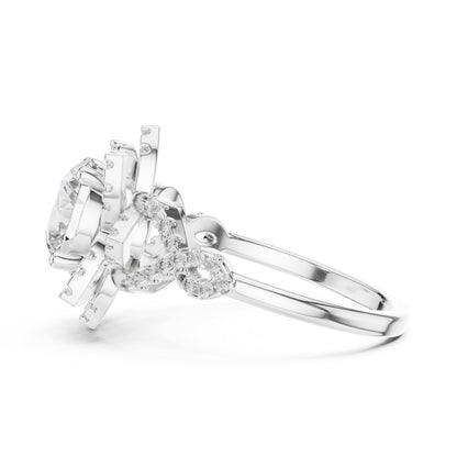 Round Halo Lab Grown Diamond Ring
