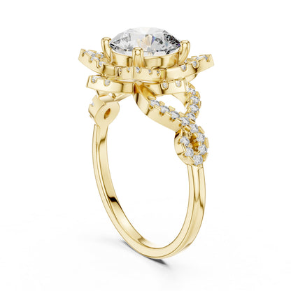 Round Halo Lab Grown Diamond Ring