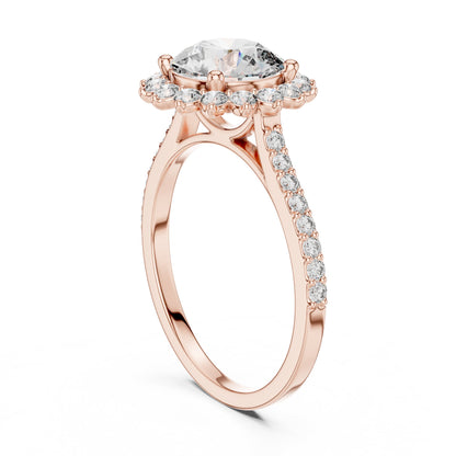 Round Halo Lab Grown Diamond Ring