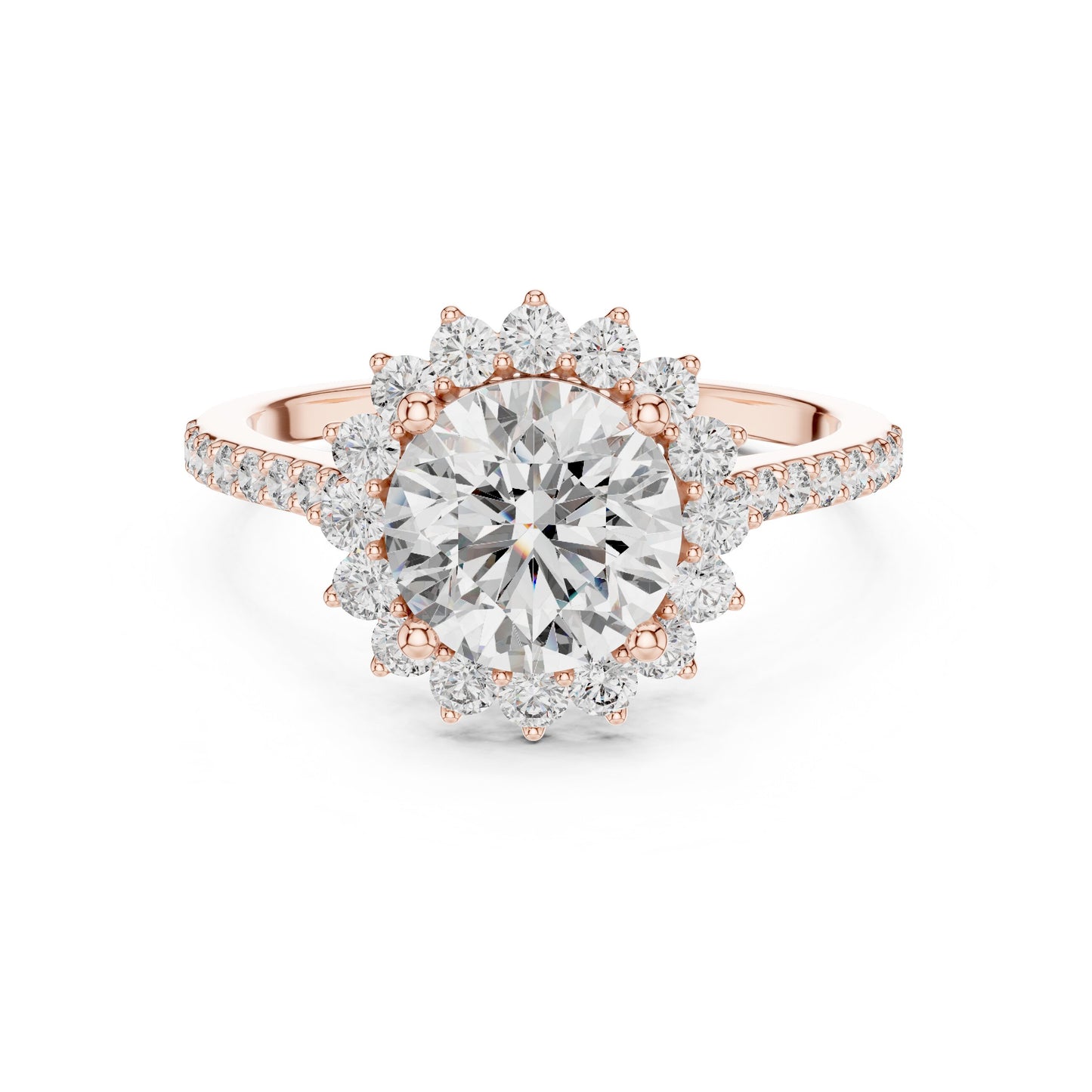 Round Halo Lab Grown Diamond Ring