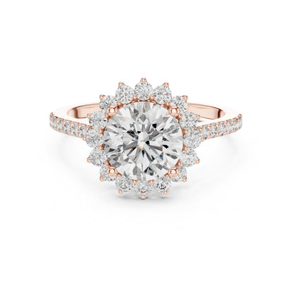 Round Halo Lab Grown Diamond Ring