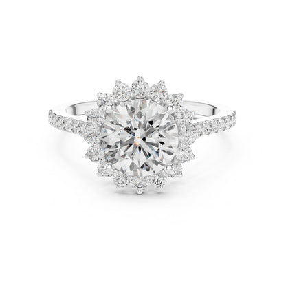 Round Halo Lab Grown Diamond Ring