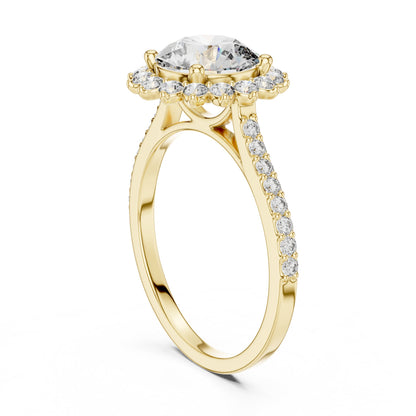 Round Halo Lab Grown Diamond Ring