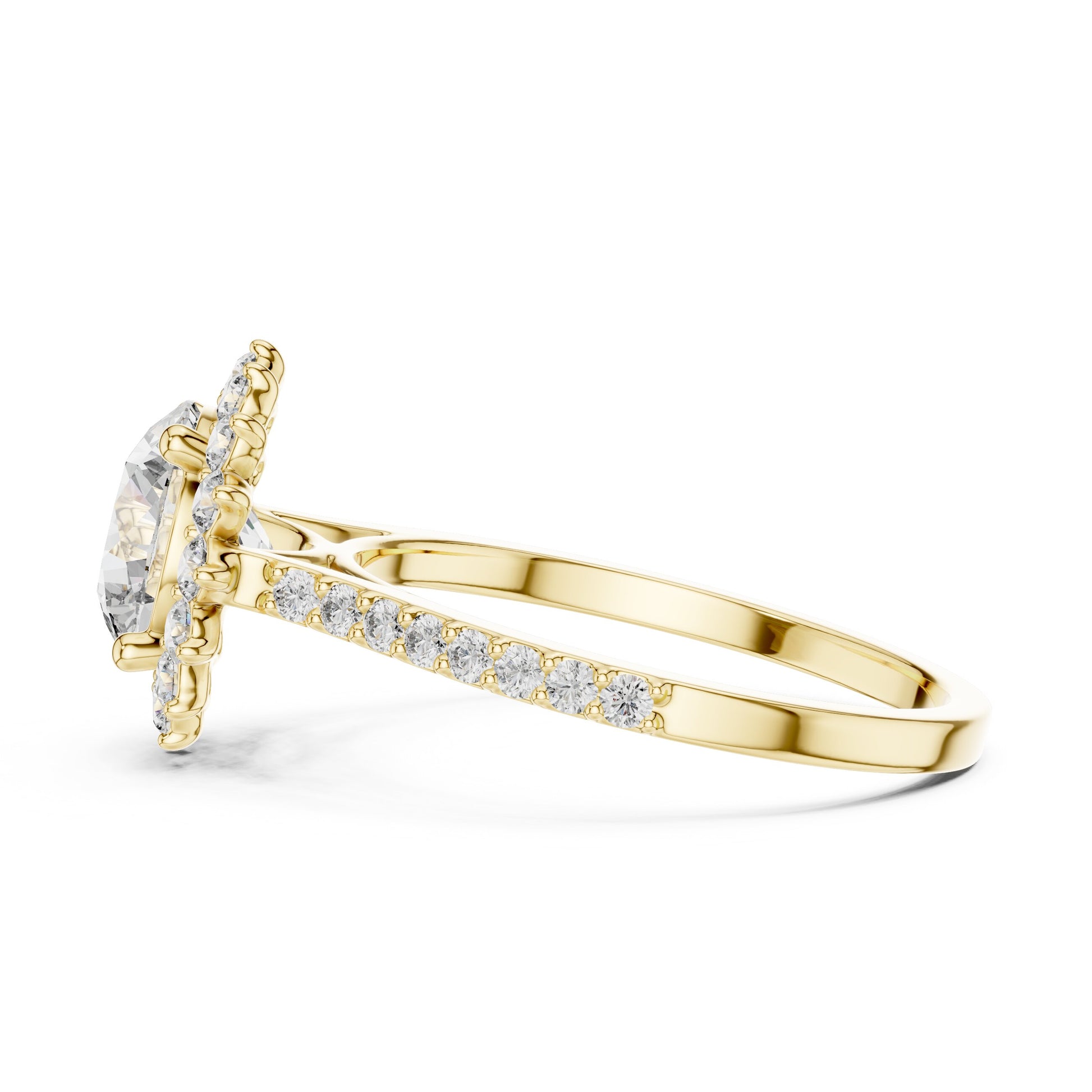 Round Halo Lab Grown Diamond Ring