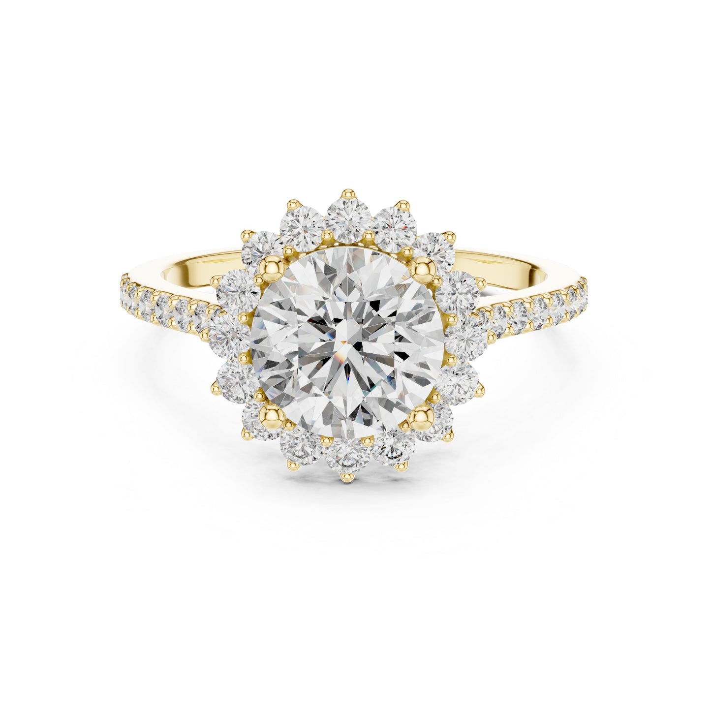 Round Halo Lab Grown Diamond Ring