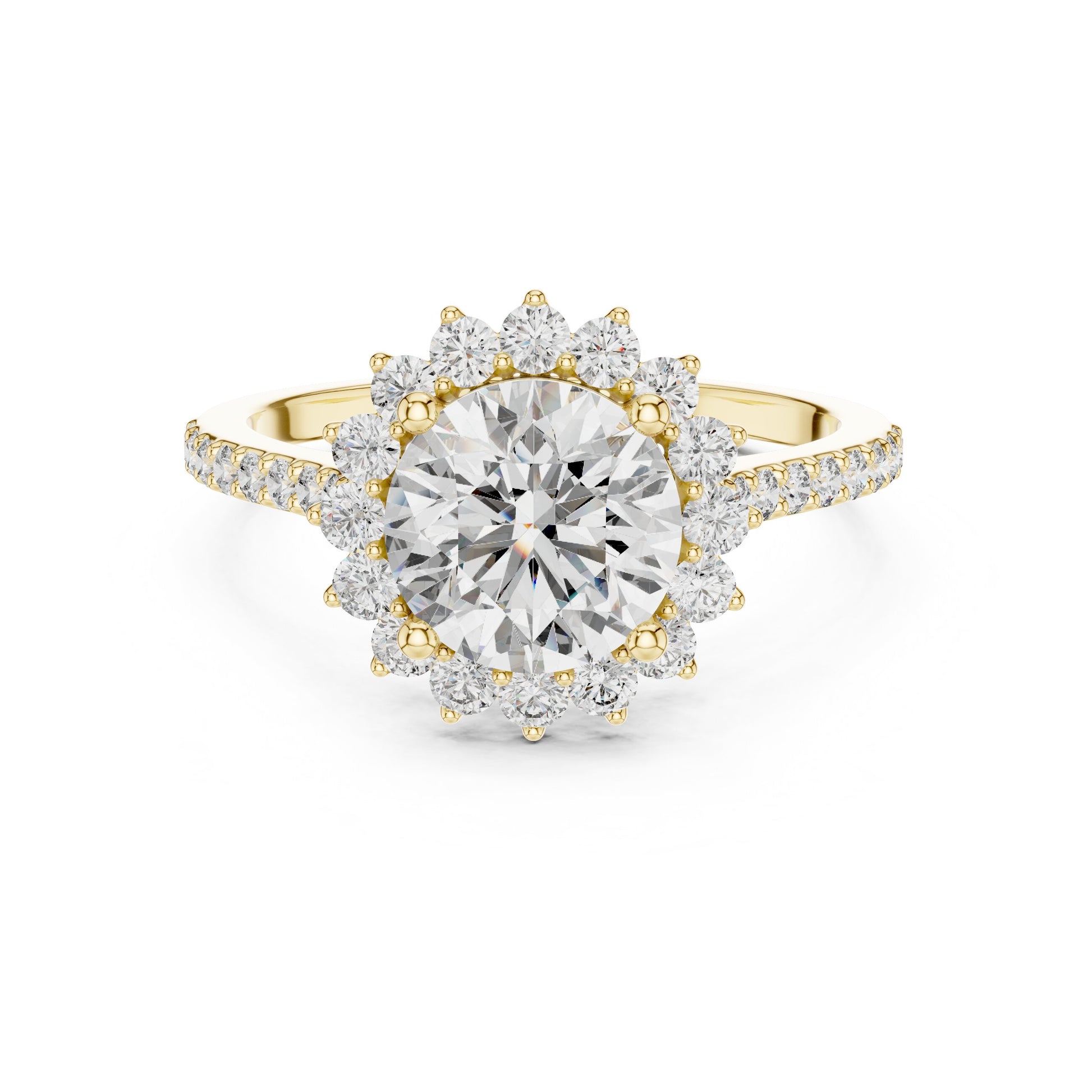 Round Halo Lab Grown Diamond Ring