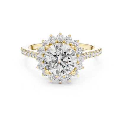 Round Halo Lab Grown Diamond Ring