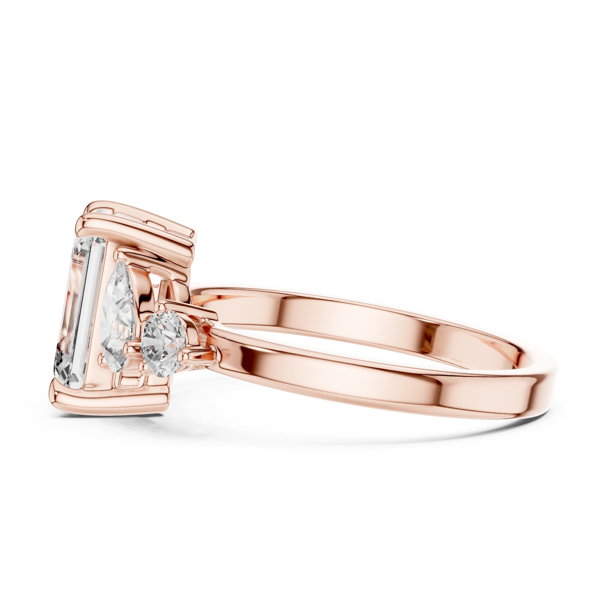 Mixed Shape Lab Grown Diamond Three Stone Ring