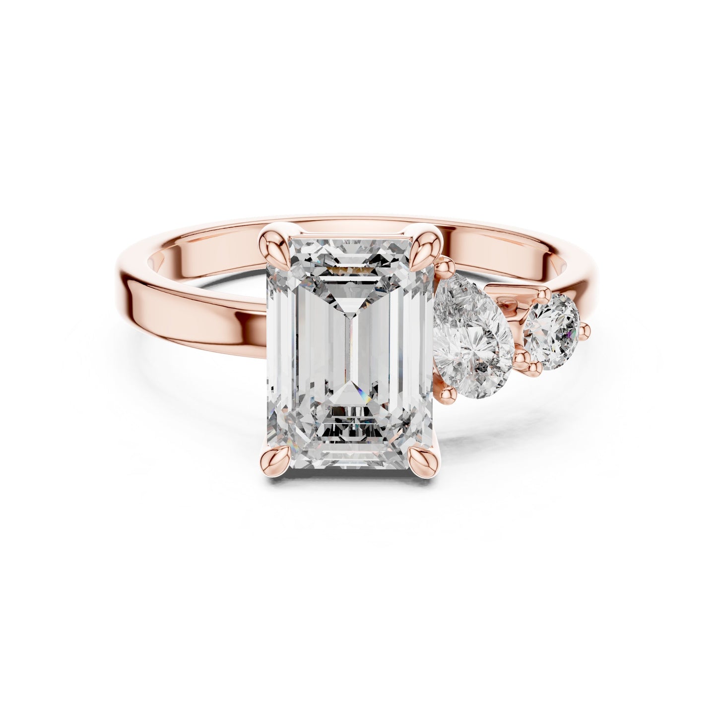 Mixed Shape Lab Grown Diamond Three Stone Ring