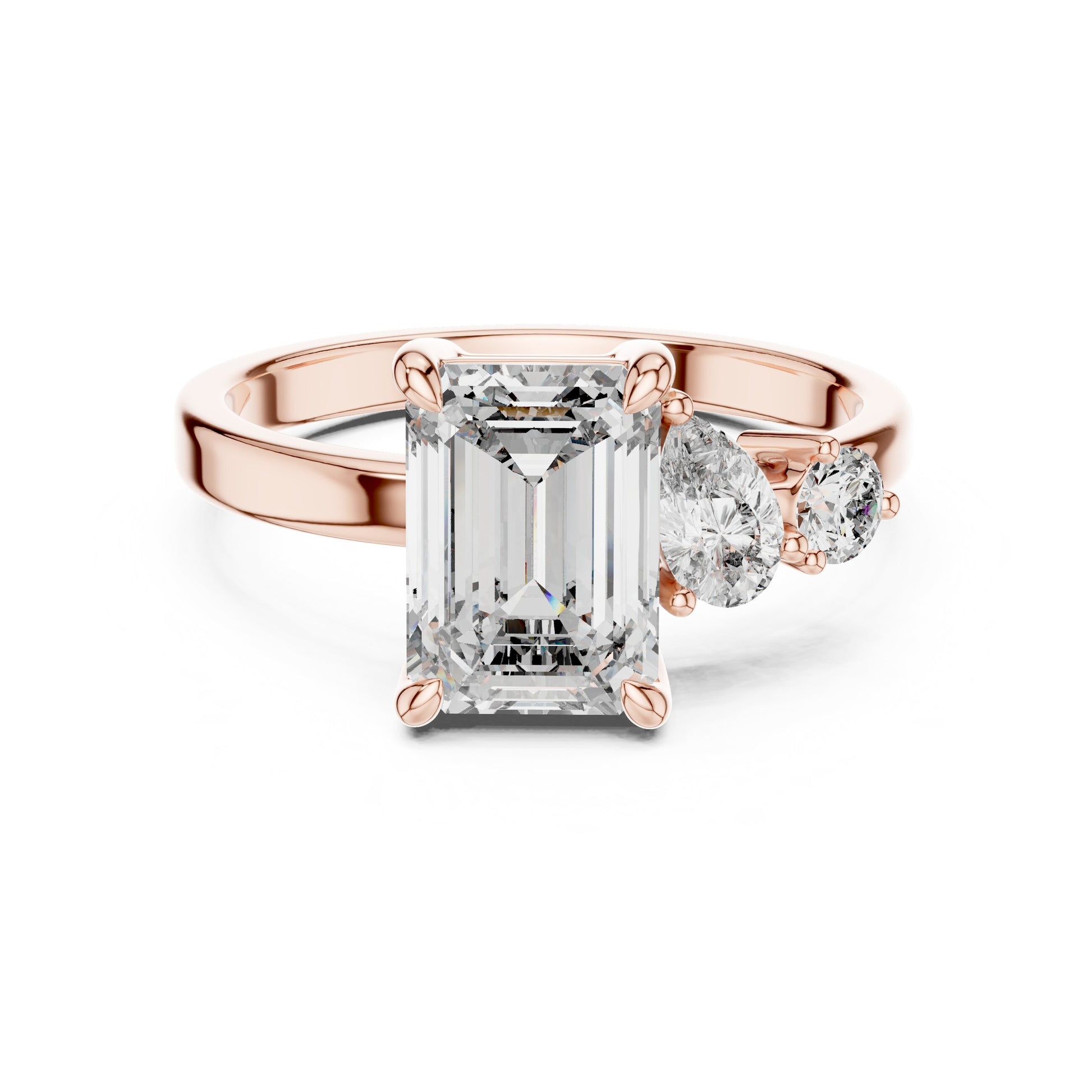 Mixed Shape Lab Grown Diamond Three Stone Ring
