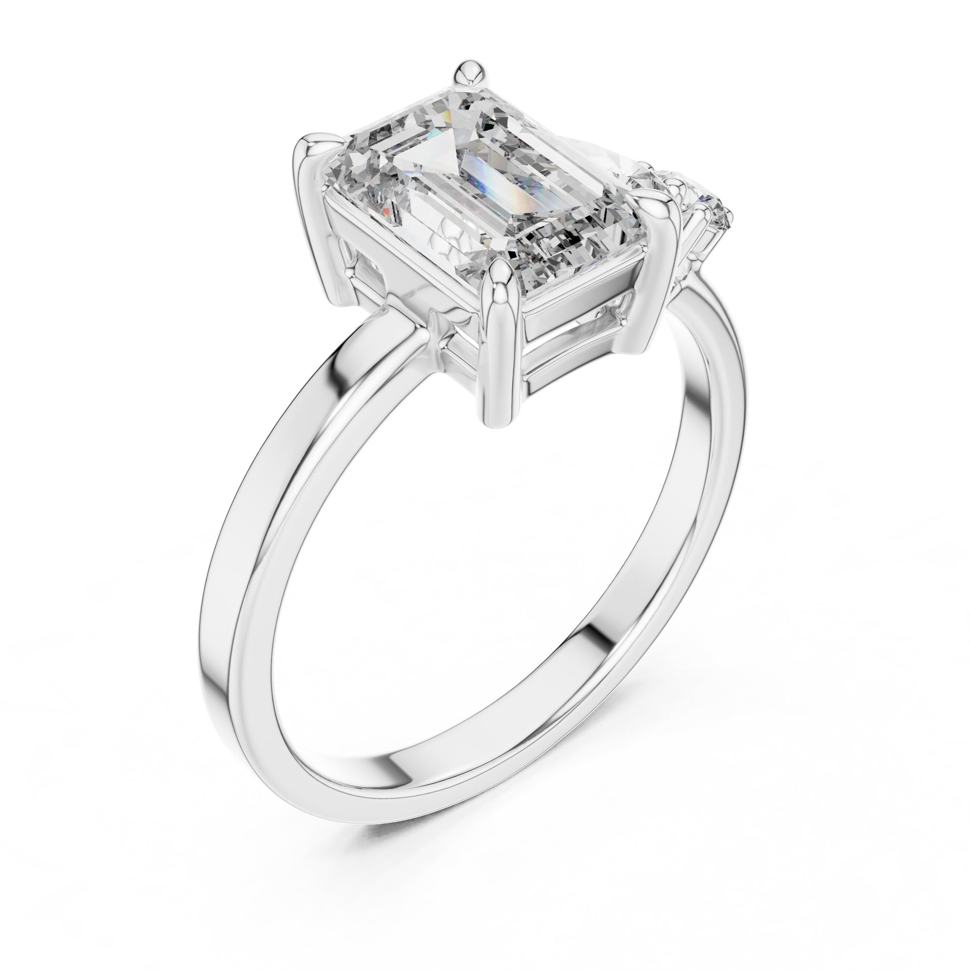 Mixed Shape Lab Grown Diamond Three Stone Ring