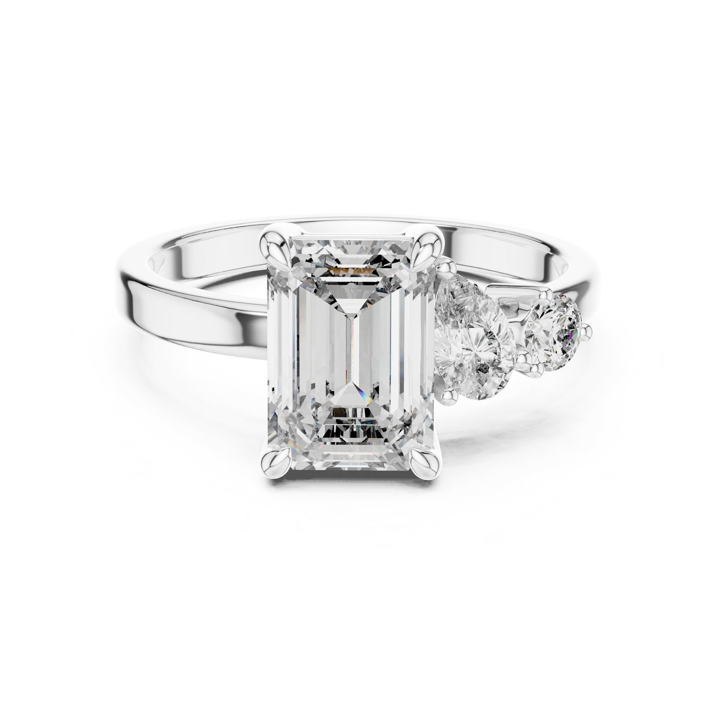Mixed Shape Lab Grown Diamond Three Stone Ring