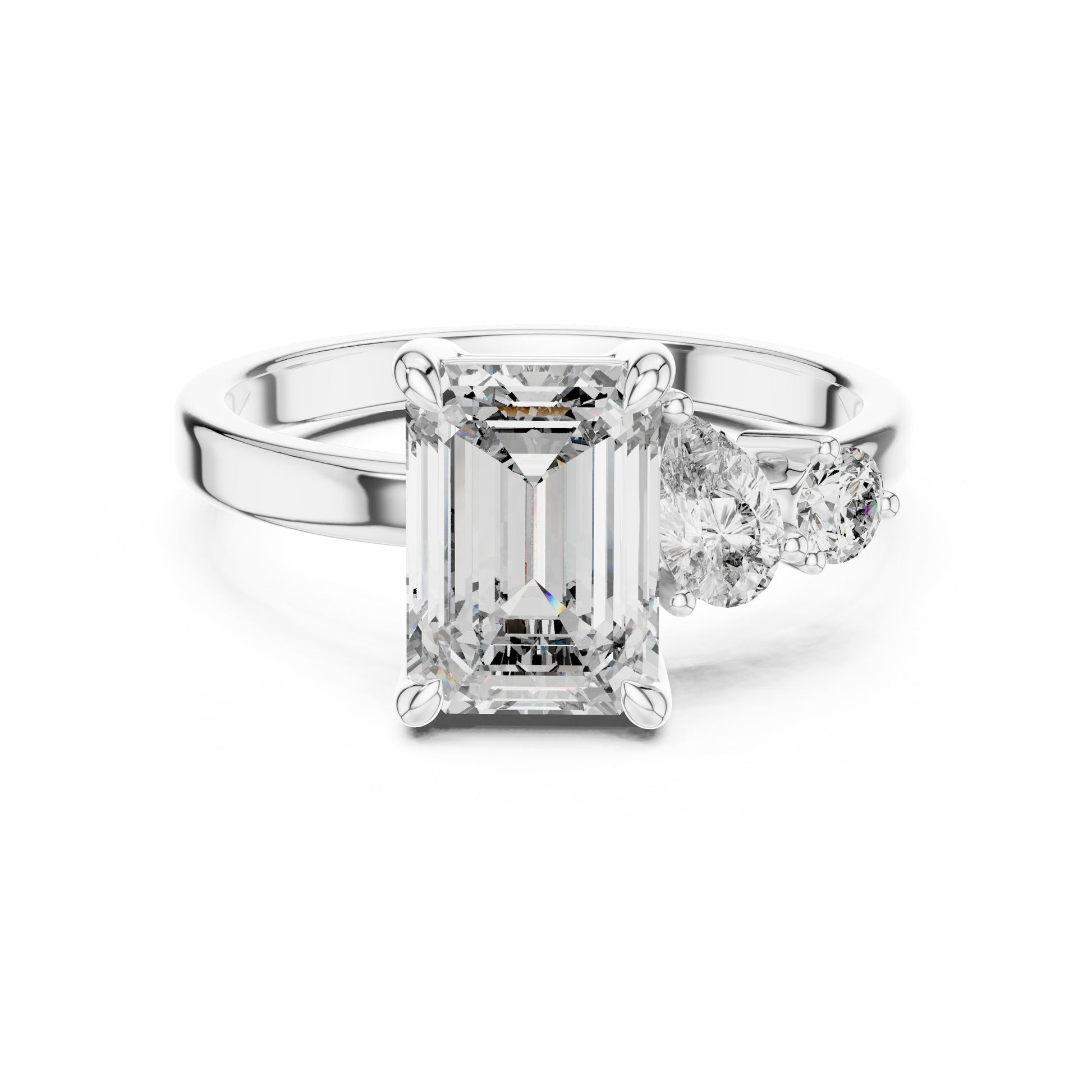 Mixed Shape Lab Grown Diamond Three Stone Ring