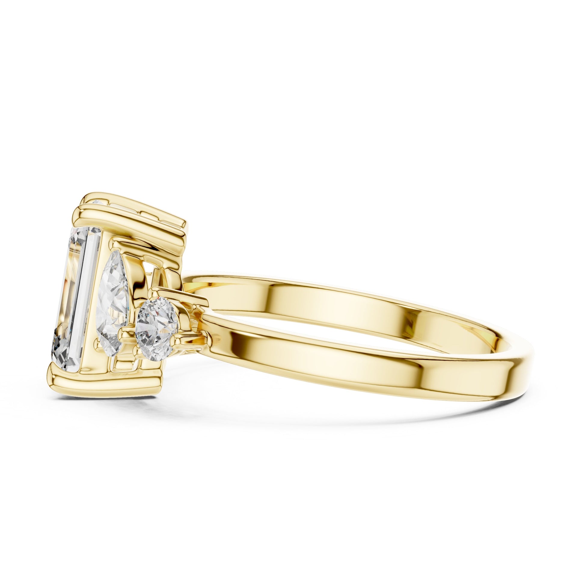 Mixed Shape Lab Grown Diamond Three Stone Ring