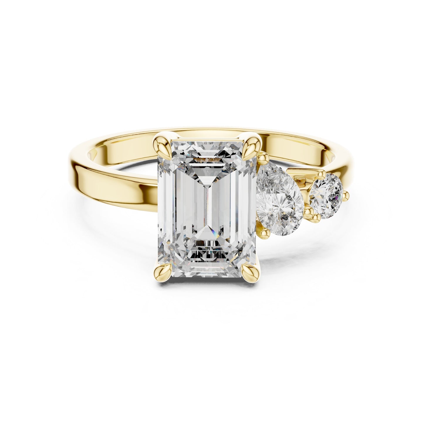 Mixed Shape Lab Grown Diamond Three Stone Ring