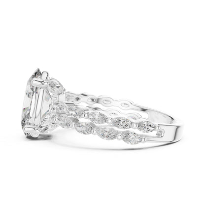 Mixed Shape Lab Grown Diamond Side Stone Ring