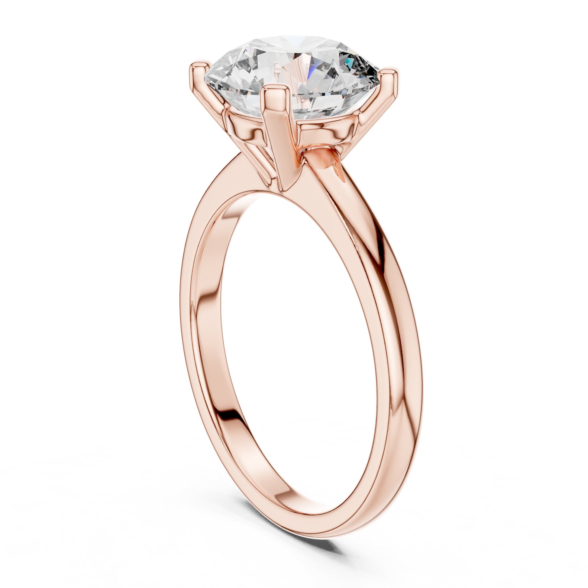 Round Solitaire Lab Grown Diamond Ring