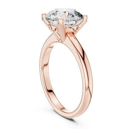 Round Solitaire Lab Grown Diamond Ring
