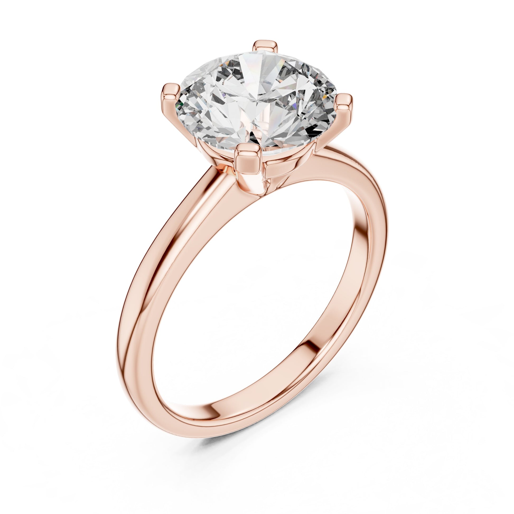 Round Solitaire Lab Grown Diamond Ring