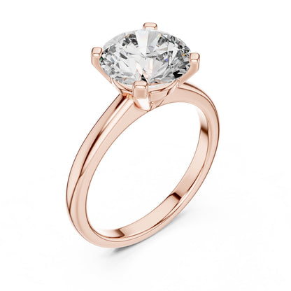 Round Solitaire Lab Grown Diamond Ring