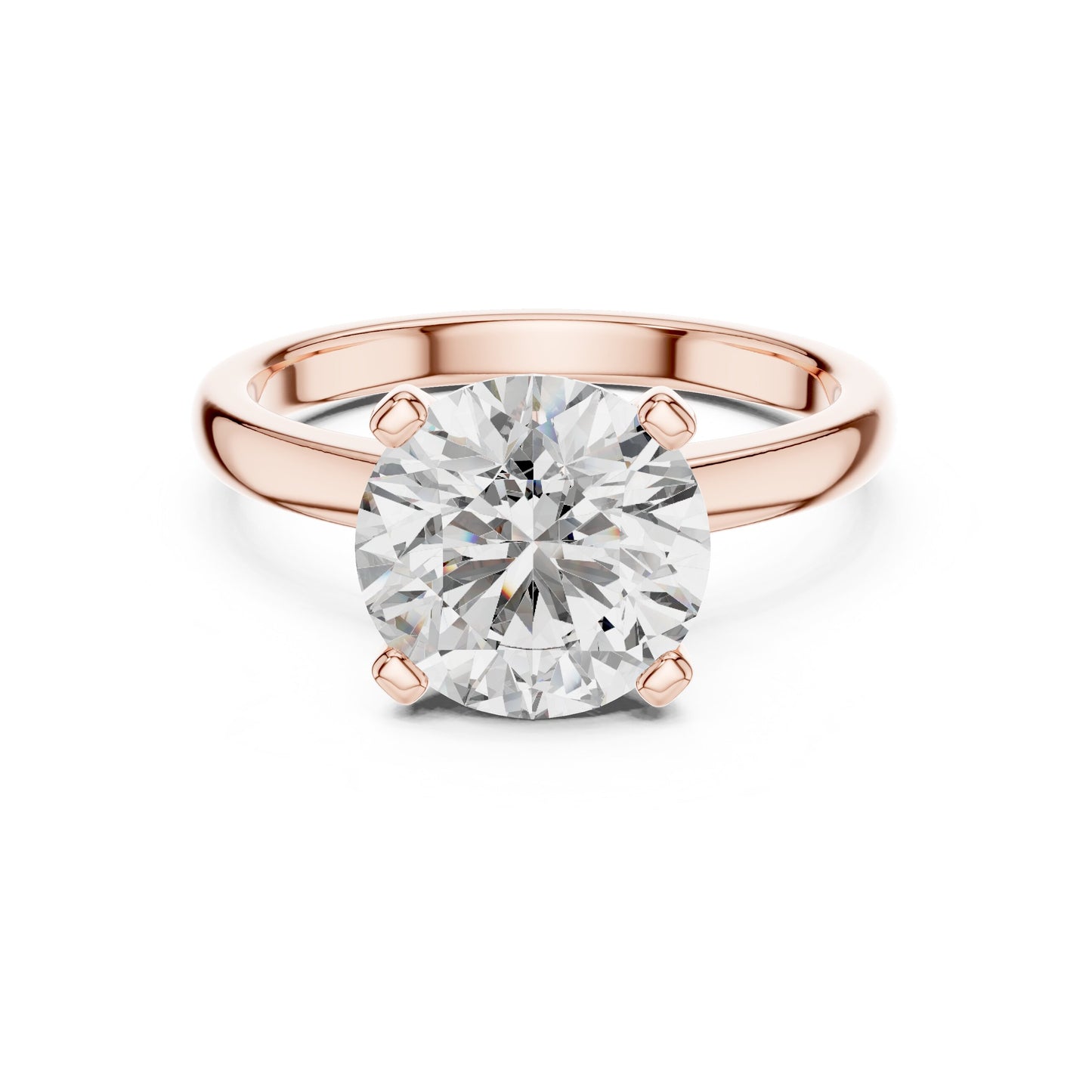 Round Solitaire Lab Grown Diamond Ring