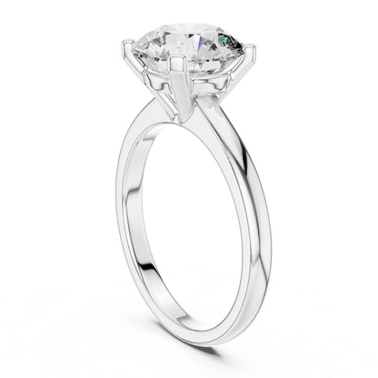Round Solitaire Lab Grown Diamond Ring