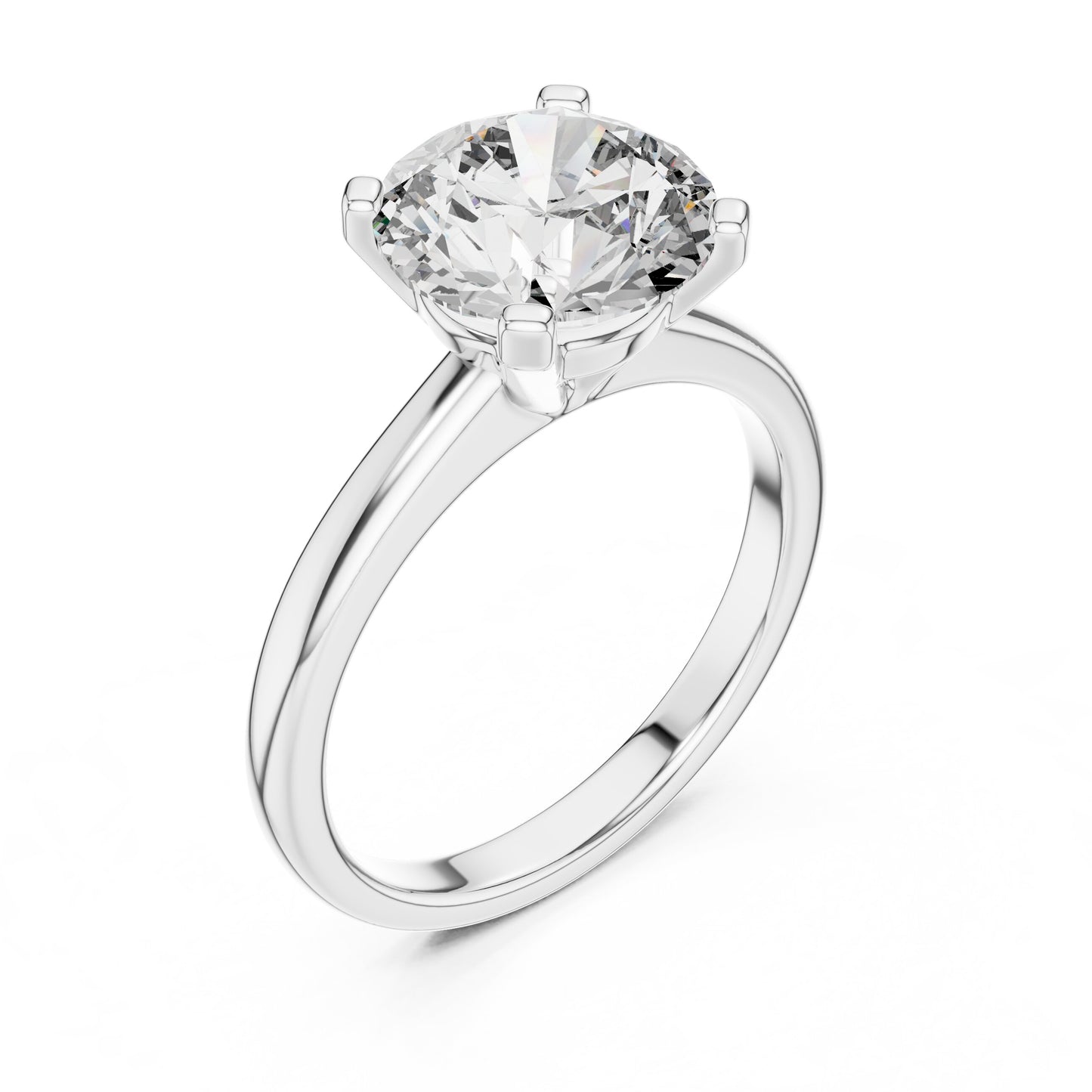 Round Solitaire Lab Grown Diamond Ring