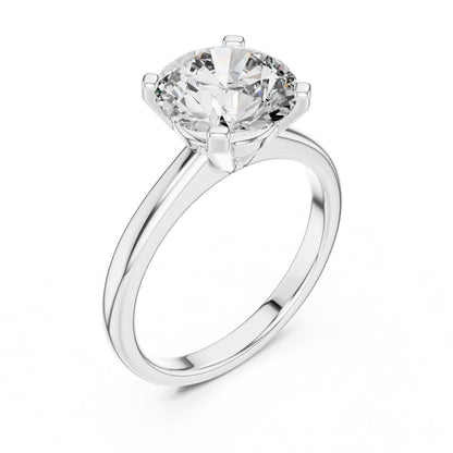 Round Solitaire Lab Grown Diamond Ring