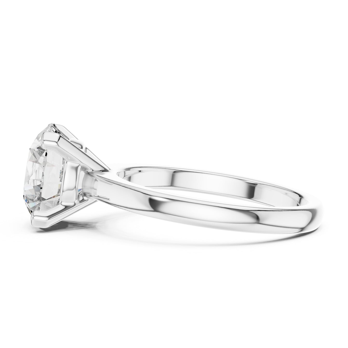 Round Solitaire Lab Grown Diamond Ring