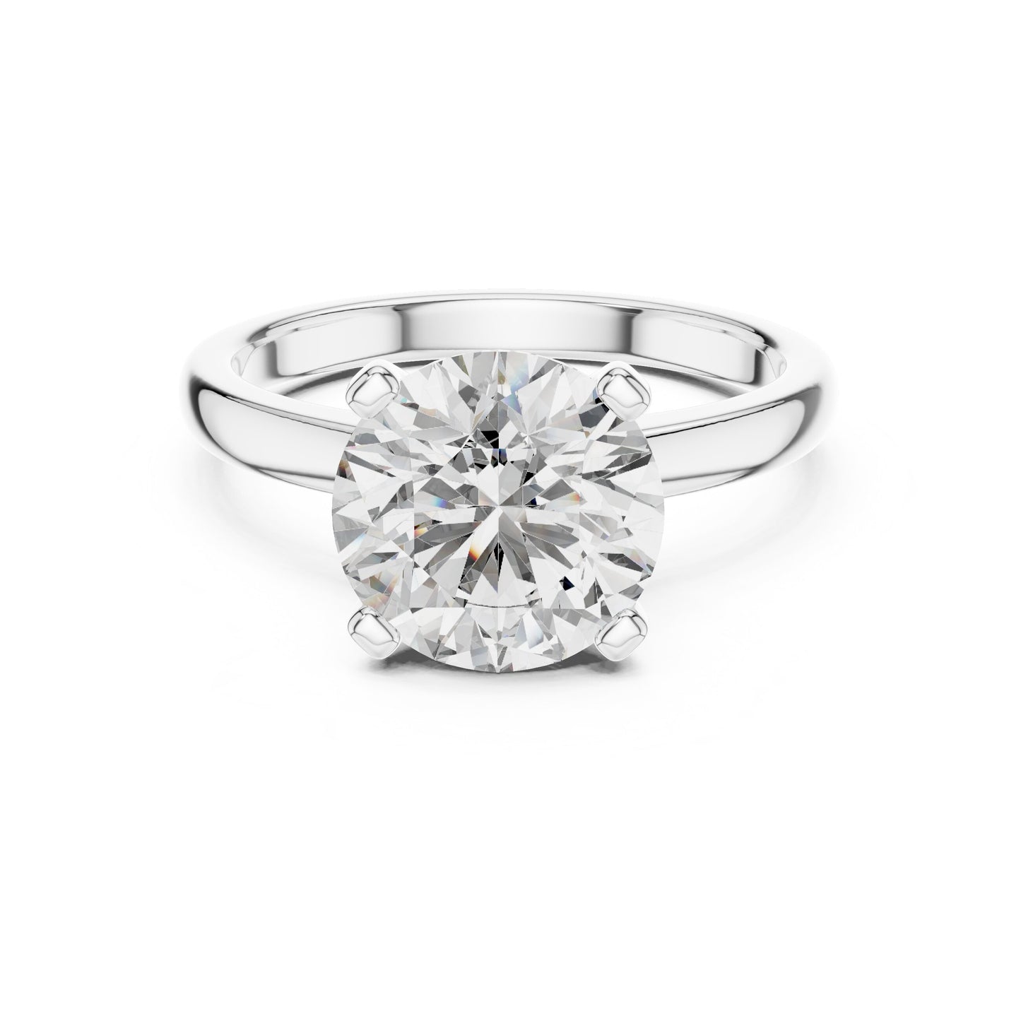 Round Solitaire Lab Grown Diamond Ring