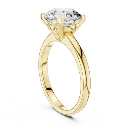 Round Solitaire Lab Grown Diamond Ring