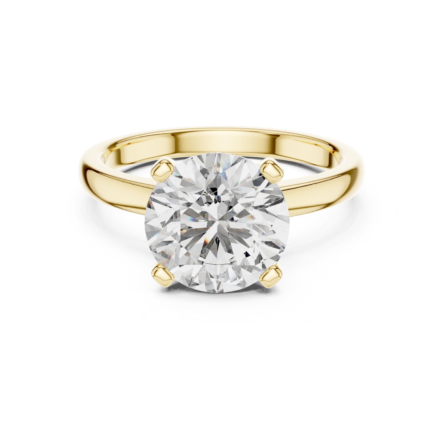 Round Solitaire Lab Grown Diamond Ring