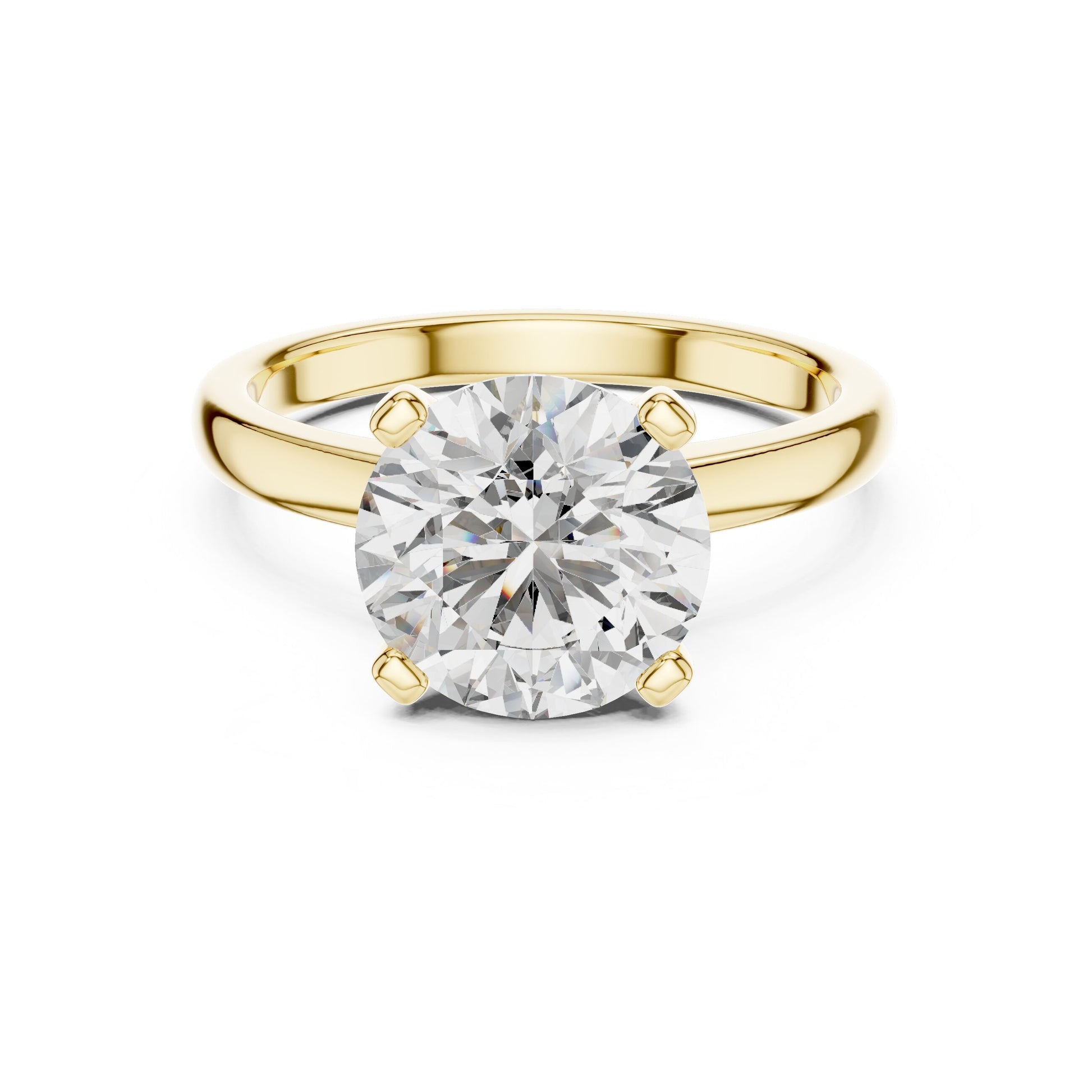 Round Solitaire Lab Grown Diamond Ring