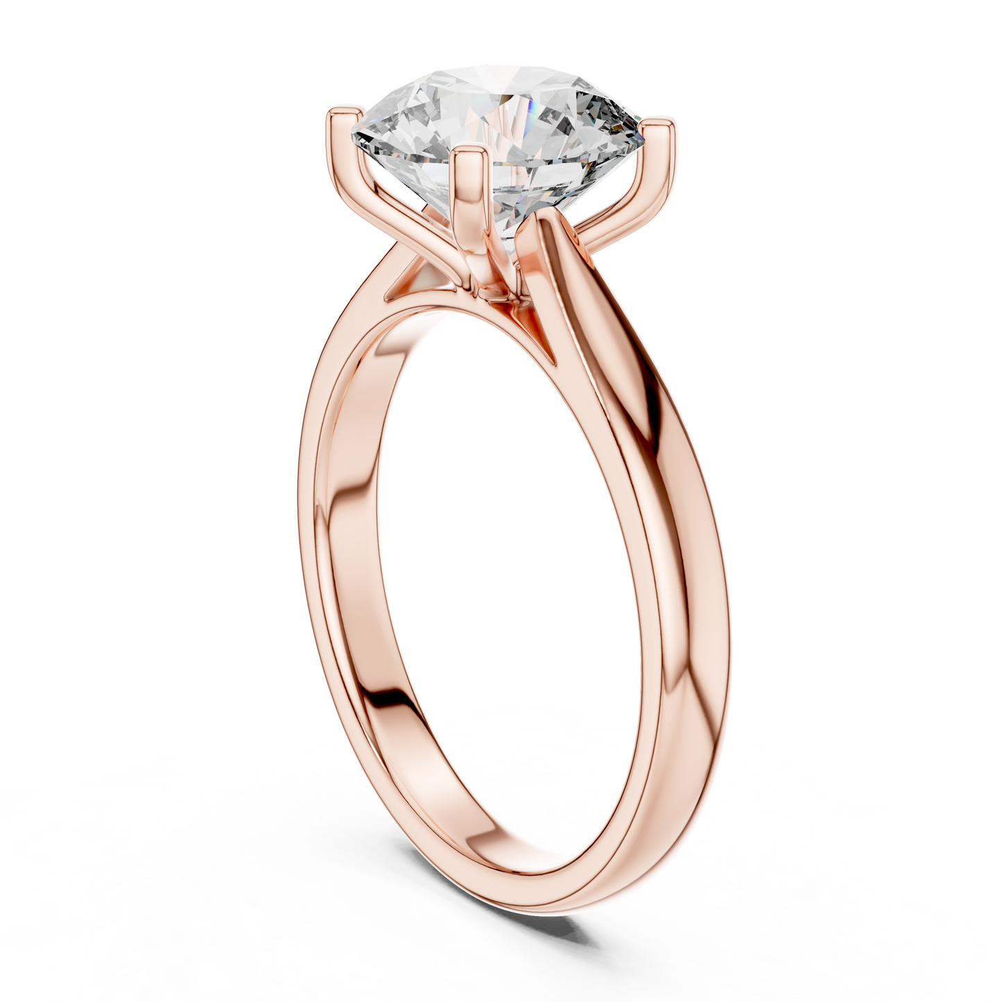 Round Solitaire Lab Grown Diamond Ring