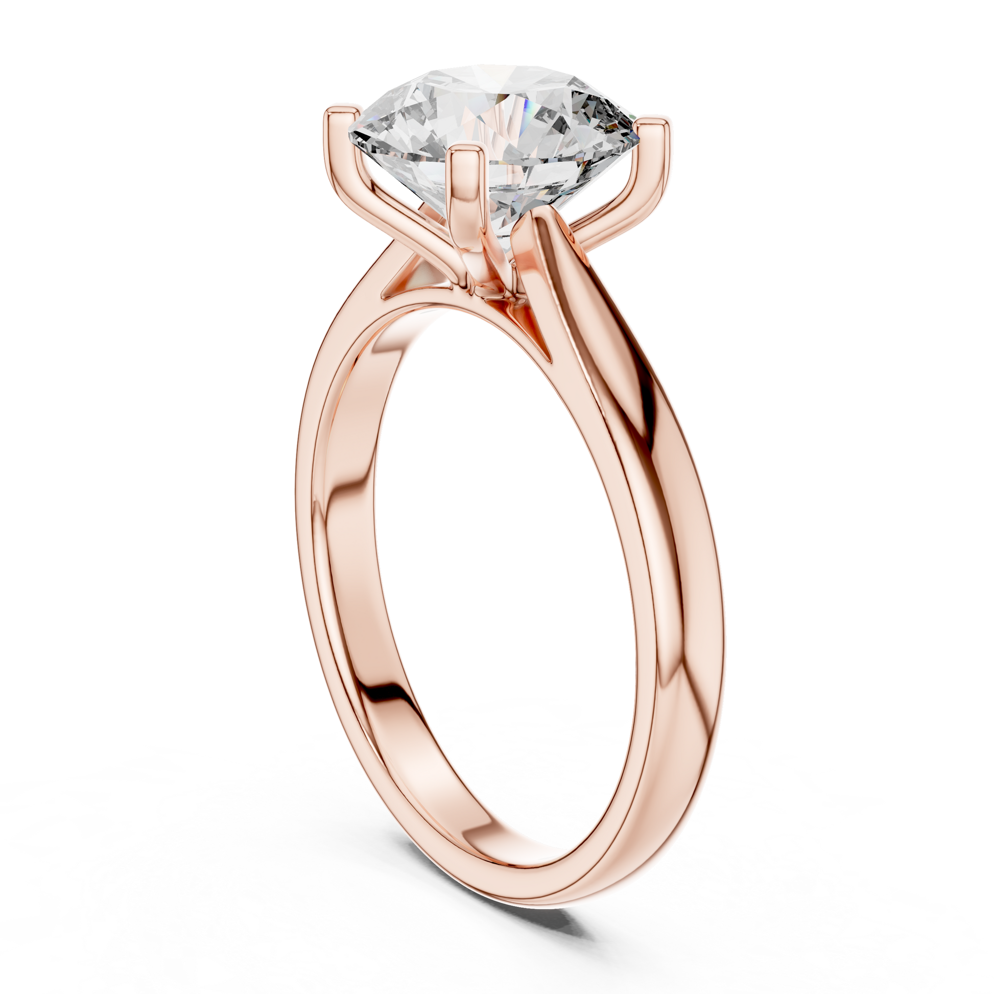 Round Solitaire Lab Grown Diamond Ring