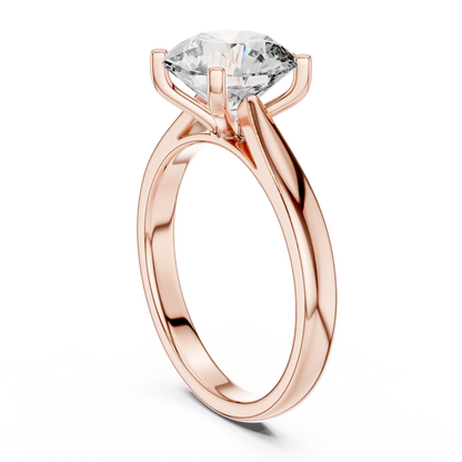 Round Solitaire Lab Grown Diamond Ring