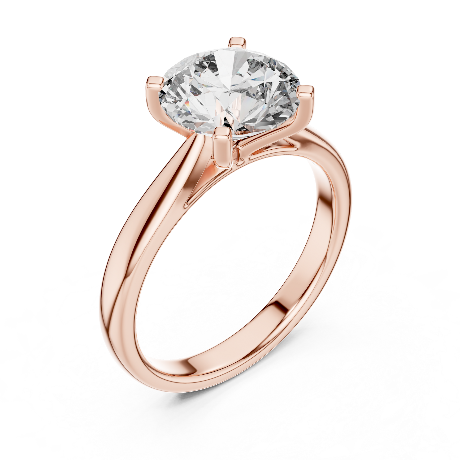 Round Solitaire Lab Grown Diamond Ring